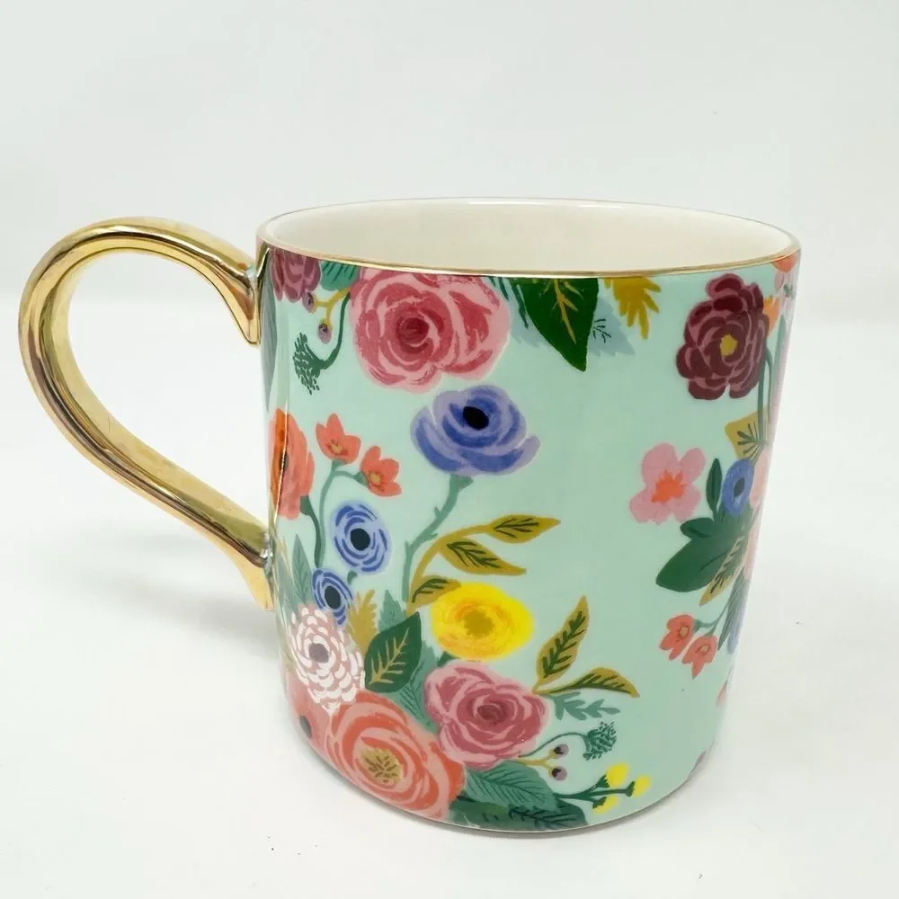 ANTHROPOLOGIE x‎ RIFLE PAPER CO MONOGRAM C FLORAL MUG